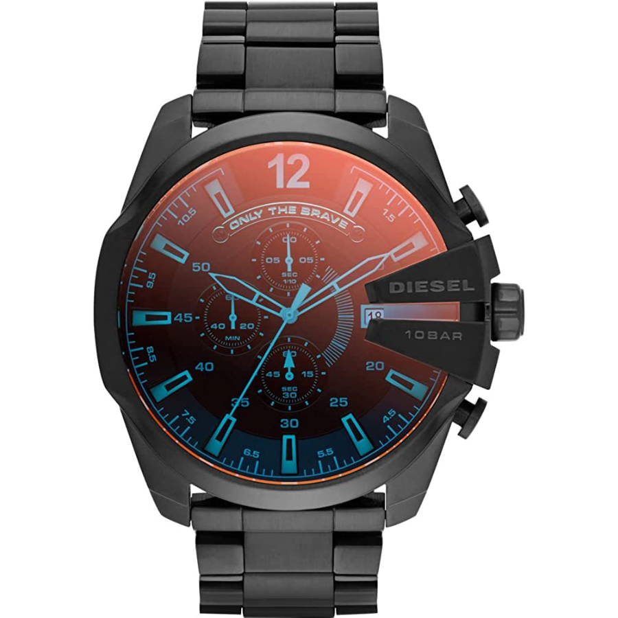 La meilleure montre Diesel pour homme – Mega Chief Chronographe boîtier de 59 mm en acier inoxydable