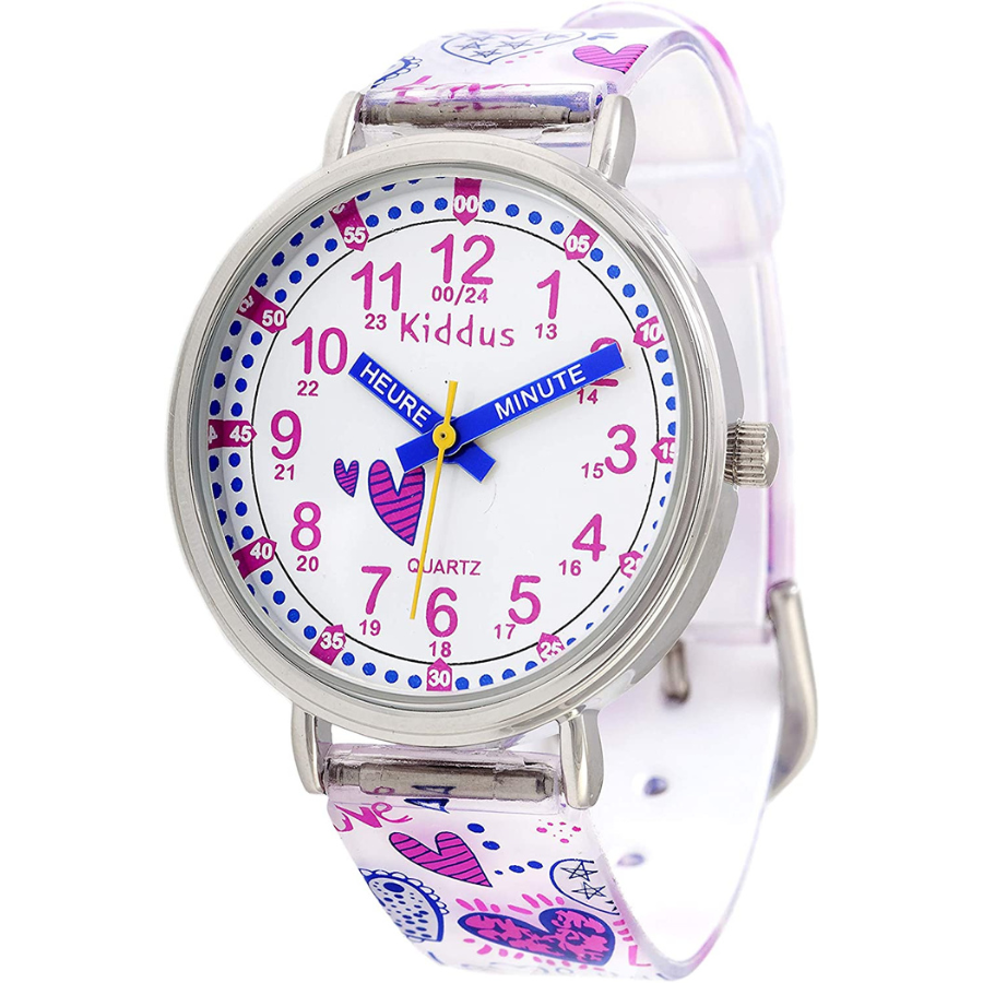 Comment apprendre à lire l'heure : un guide éducatif pour les filles avec un bracelet de montre Kiddus