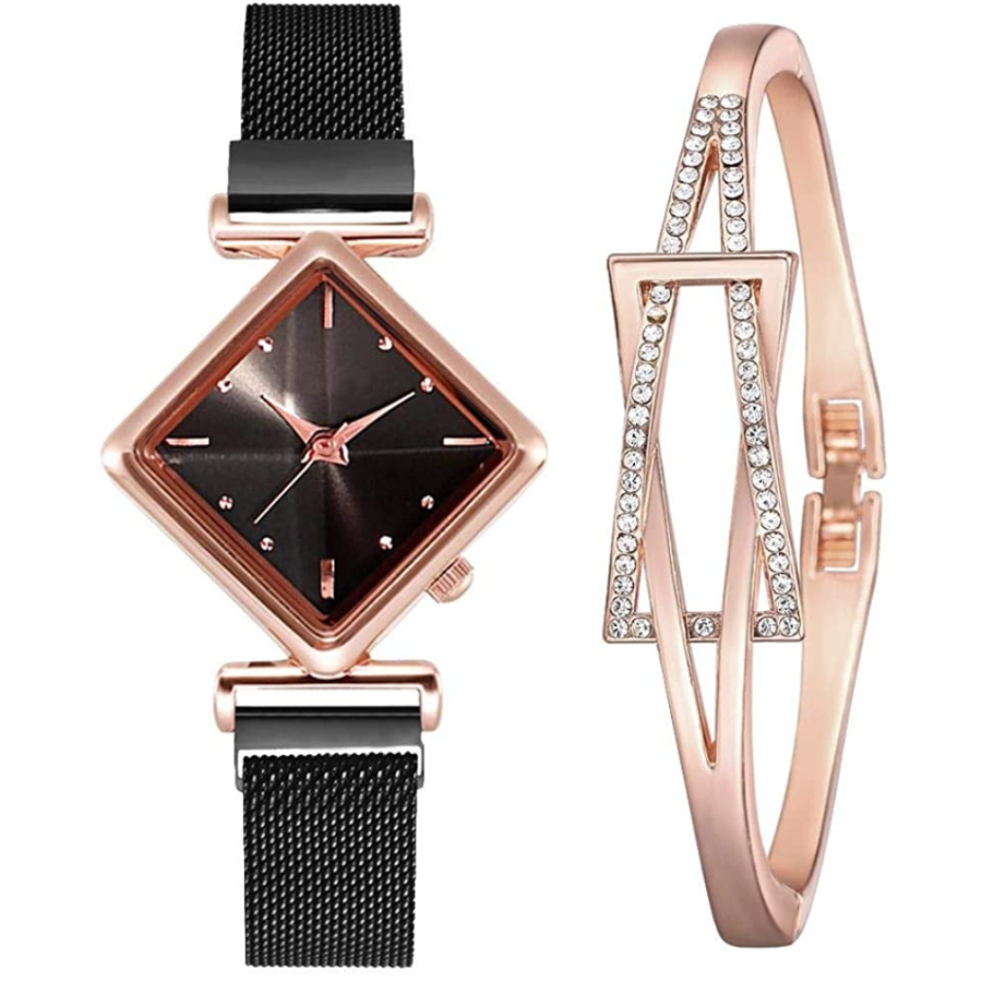 L\'art de la conception de montres-bracelets : la montre à quartz Square DeLuxe pour femme