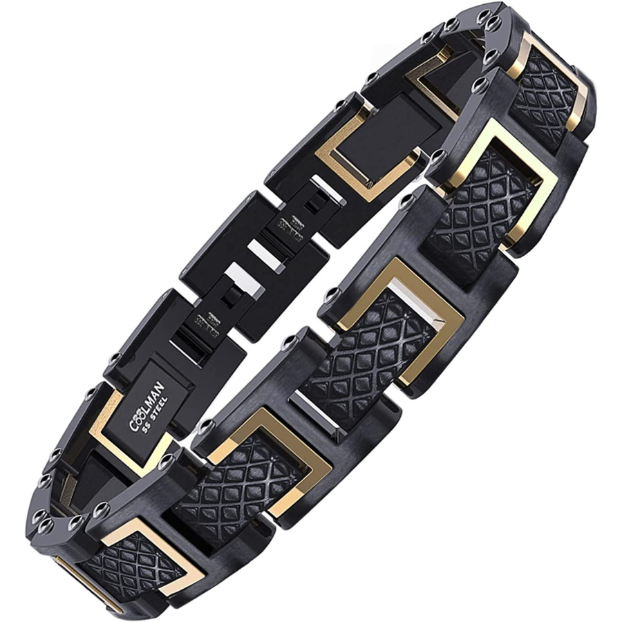 Le bracelet COOLMAN pour homme en acier inoxydable de la série RacingLegend est l\'accessoire parfait pour tout fan de sport automobile !