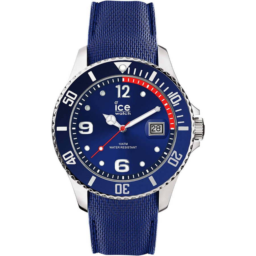 Ice Watch - Modèle ICE steel Blue - une montre pour homme bleue avec un bracelet en silicone