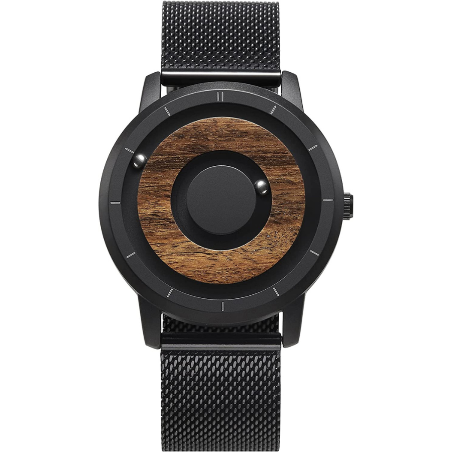 Montre pour homme en bois magnétique EUTOUR - un design unique pour ceux qui exigent stabilité et longévité !