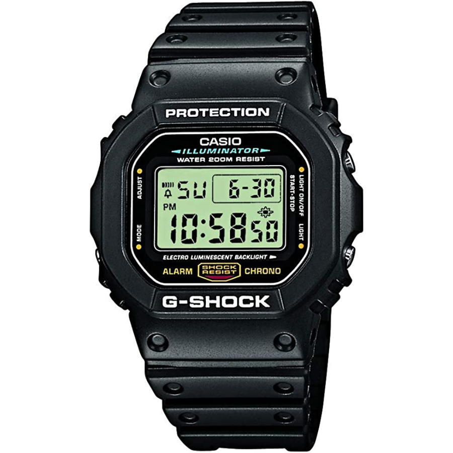 Casio G-Shock Montre numérique à quartz pour homme avec bracelet en résine DW-5600E-1VER