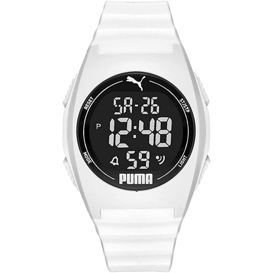 Montre Puma Unisexe pour Homme : boîtier de 44 mm, largeur du bracelet de 22 mm, cristaux minéraux