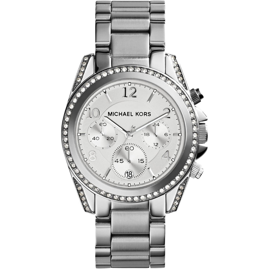L\'accessoire parfait : Montre chronographe Argenté en acier inoxydable pour femme Michael Kors MK5165