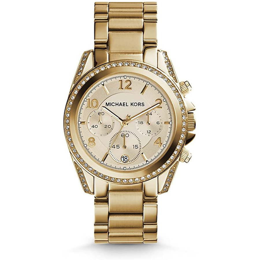L\'élégante montre chronographe en doré de Michael Kors MK5166