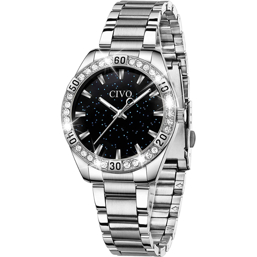 Soyez élégante et sophistiquée avec la montre argenté pour femme étanche CIVO
