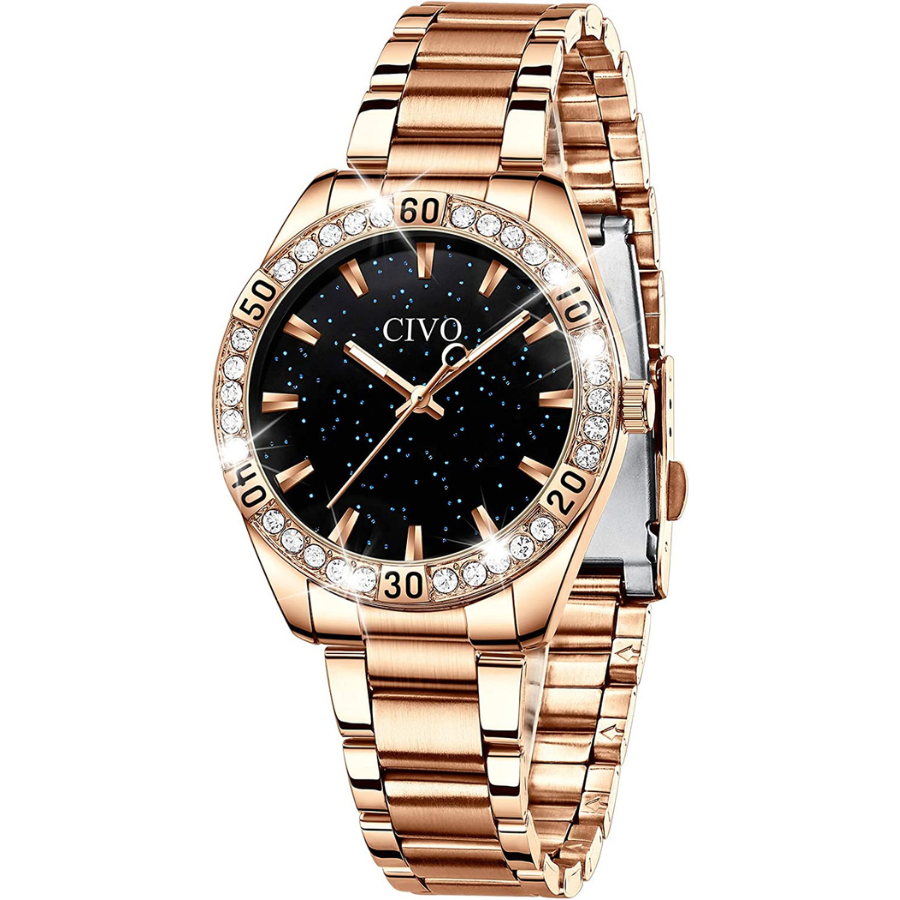 Une montre Or Rose intemporelle pour femme : la montre pour femme étanche CIVO Celeste