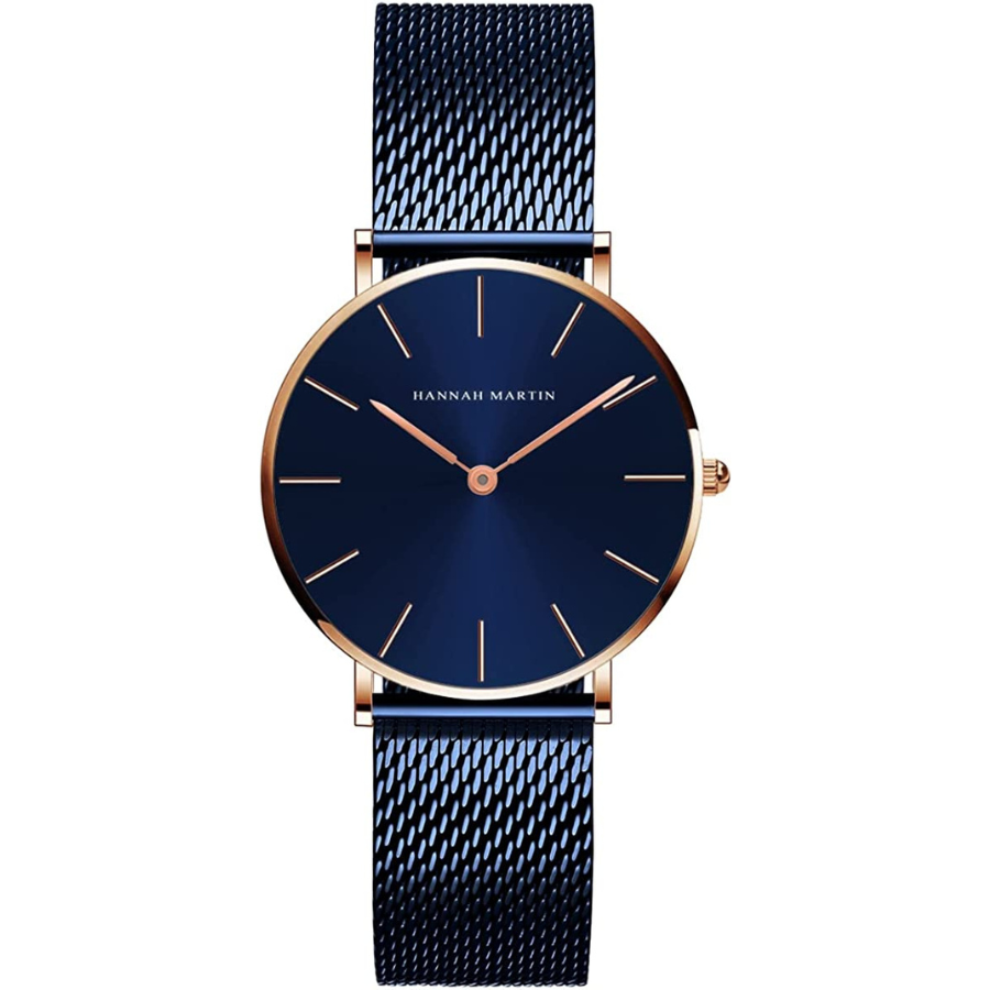 La montre pour femme Hannah Martin Ultra Slim Bleu, élégante et durable