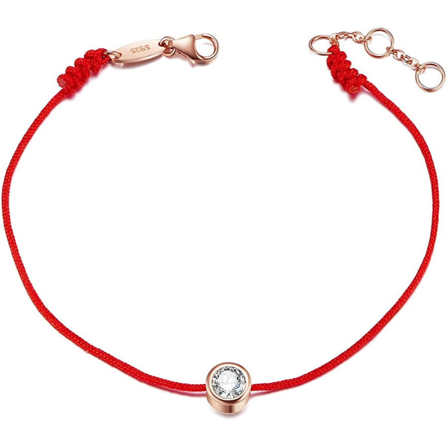 Corde à fil rouge mince cristaux autrichiens pour femme, bijou tendance style été