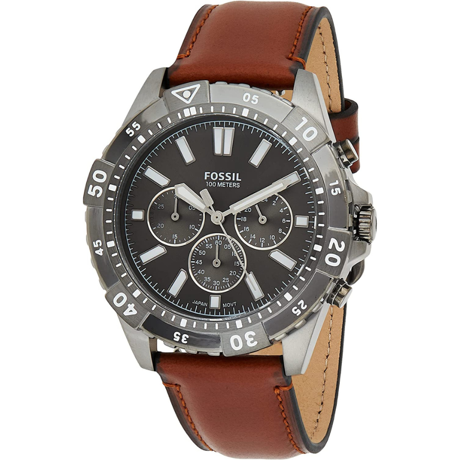 La montre chronographe Fossil Garrett FS5770 en acier inoxydable anthracite pour homme