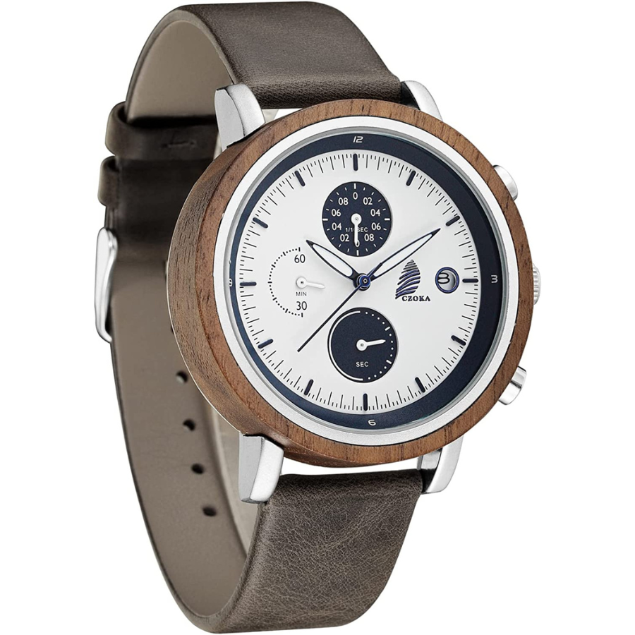 Montre en Bois 100% Naturel Noire/Olive - Le Choix Durable pour Hommes et Femmes