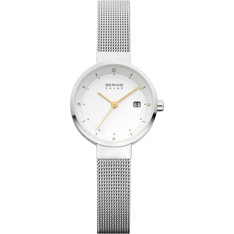 BERING - Montre Solaire pour Femme avec Bracelet en Acier Inoxydable - Élégante et Fonctionnelle