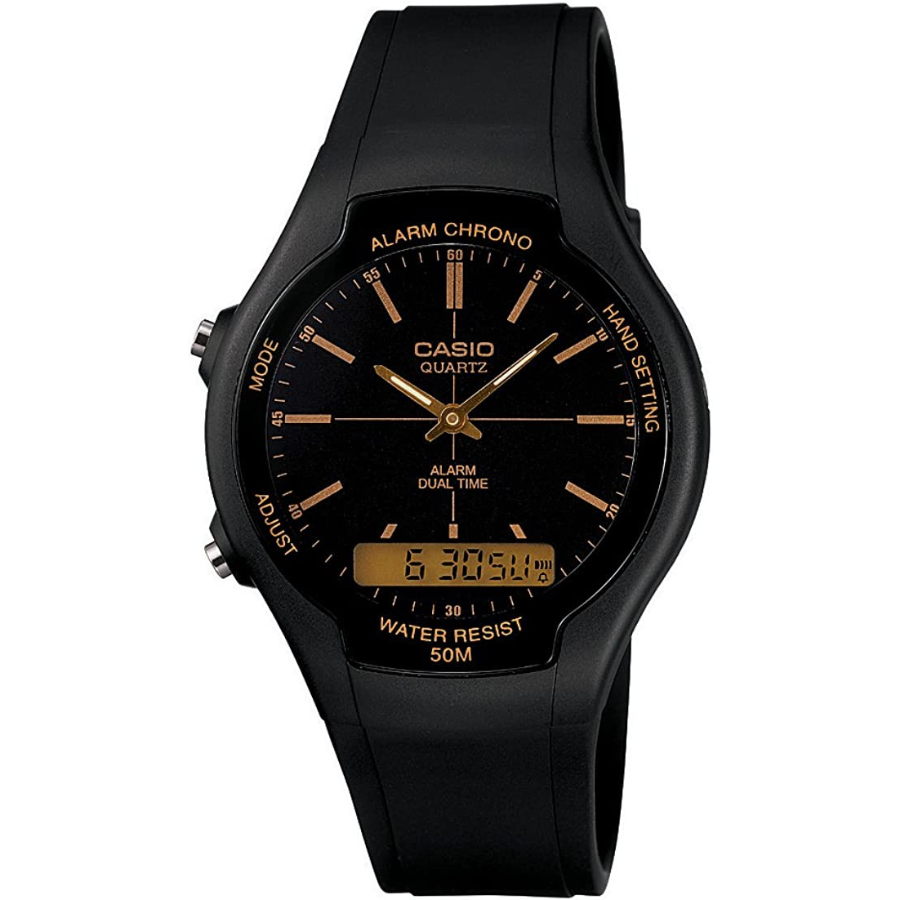 Casio Montre AW-90H-9EVES Casual Cadran noir et sangle noir