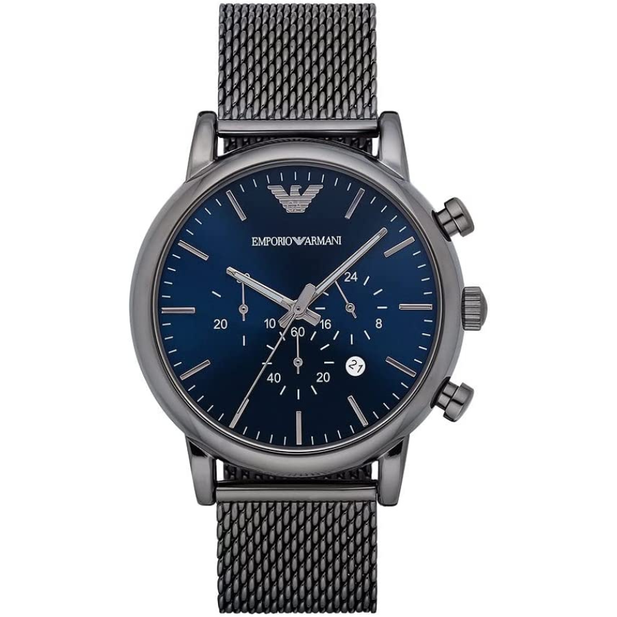 Montre chronographe Emporio Armani pour homme cadran bleu - Style et Robustesse