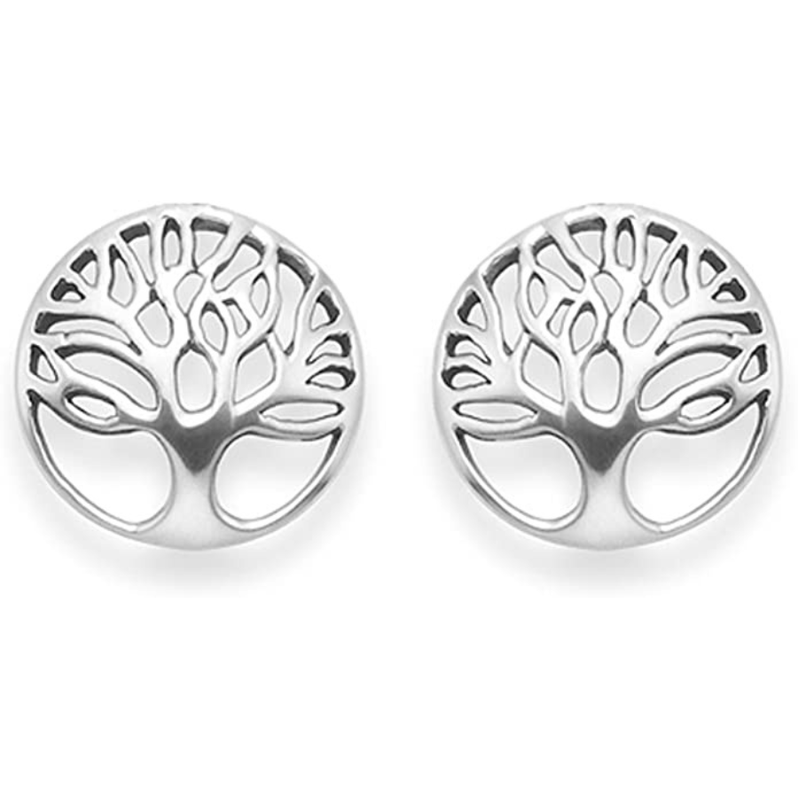 Boucles d\'oreilles à tiges Arbre de vie en argent sterling Heather Needham Silver