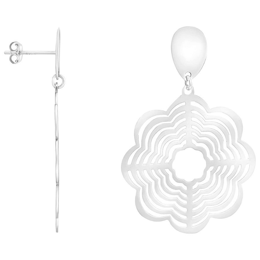 Boucles d\'oreilles dangle en argent 925 avec un design élégant d\'ornement : le bijou incontournable de SOFIA MILANI