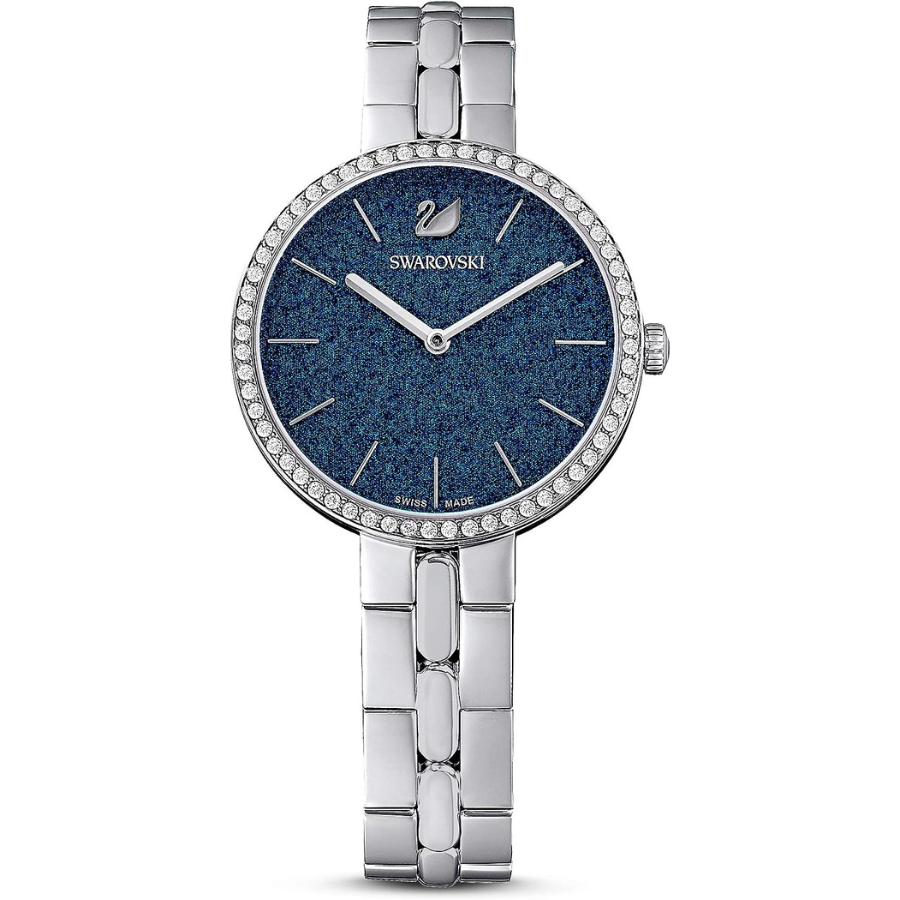 Swarovski Cosmopolitan Montres : Le Must-Have en Acier Inoxydable Bleu et Cristaux Scintillants