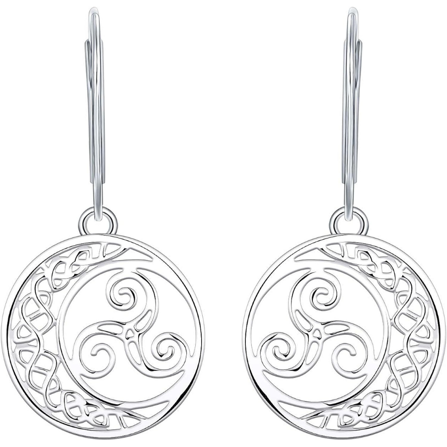 Boucles d'Oreilles en Argent 925 YL : Découvrez le Charme du Nœud Celtique Irlandais Triquetra