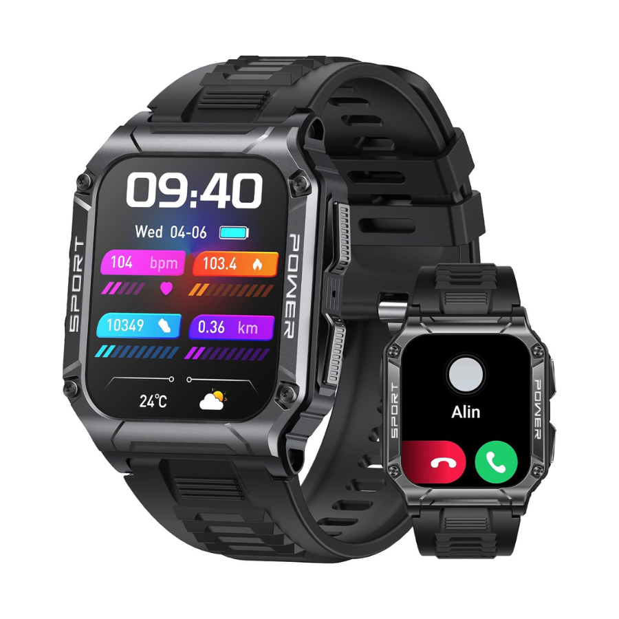 Montre Connectée AVUMDA Homme : Smartwatch HD 1.95&quot;, 5ATM, 100  Sports