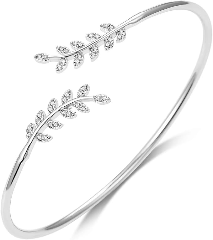 Bracelet Swarovski® Feuilles | Cadeau Élégant Femme