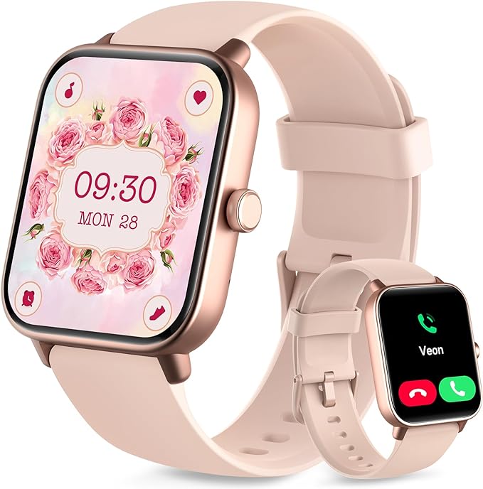 Montre connectée Yoever pour femme, écran tactile HD 1,85 pouces