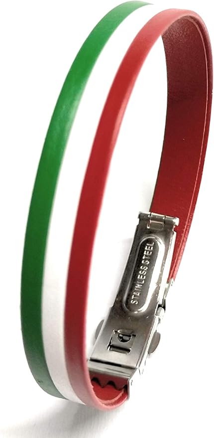 Yojan Piel : Bracelet drapeau italien élégant & ajustable