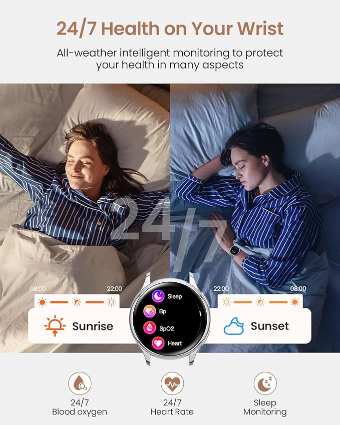Sanorum Montre Connectée Femme avec Appel Bluetooth