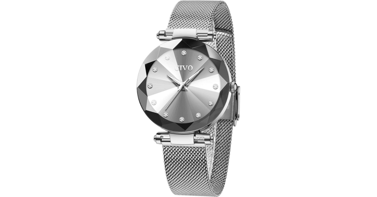 Montre Femme élégante En Acier Inoxydable Argenté - Cadran 28mm, Mouvement Quartz Japonais - Étanche 3 ATM - Bracelet Réglable - 3