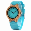 Luxe-Royal-Bleu-montre-en-bois-Haut-montre-quartz-100-Naturel-Bambou-Horloge-d-contract-En