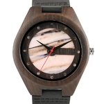 Montre-Quartz-minimaliste-unisexe-en-bois-naturel-avec-bracelet-en-cuir-v-ritable-motif-bambou-Sport