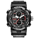 Montre-de-Sport-pour-hommes-etanche-a-LED-avec-grand-cadran-noir-blanc