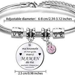 Ideal Bijou argent 925 bracelet pour breloques idéal pour cadeau 