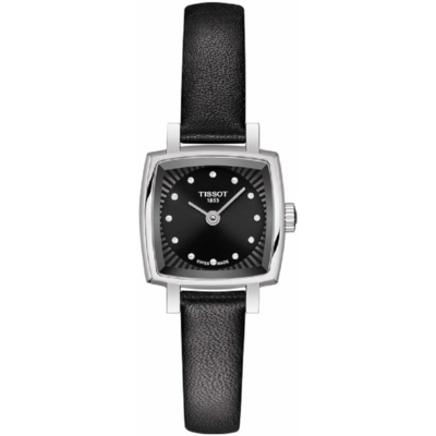 Montre Femme Tissot Lovely Square en Cuir Noir