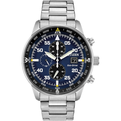 Citizen Eco-Drive Chronograph acier bleu