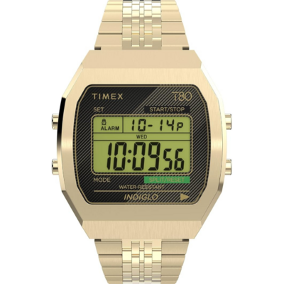 Timex T80 digitale rétro avec boîtier acier