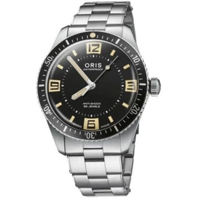 Oris Divers Sixty-Five montre automatique vintage sobre au poignet