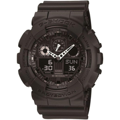 Casio G-SHOCK GA-100 analogique digitale noire avec bracelet en résine