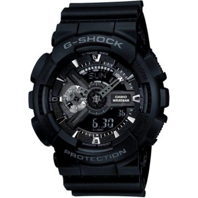 Casio G-SHOCK GA-110 noire analogique digitale au style sportif robuste