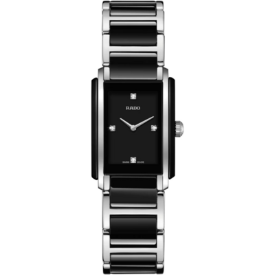 Rado Integral montre suisse quartz élégante avec design rectangulaire et esprit bijou