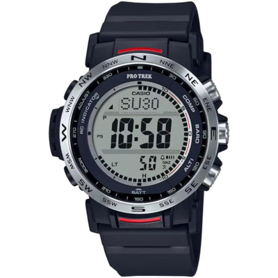 Casio Pro Trek PRW-35 noire, montre outdoor numérique à triple capteur