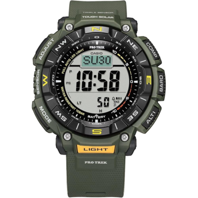 Casio Pro Trek PRG-340 verte avec écran numérique et capteurs outdoor