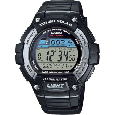 Montre numérique solaire Casio W-S220 noire