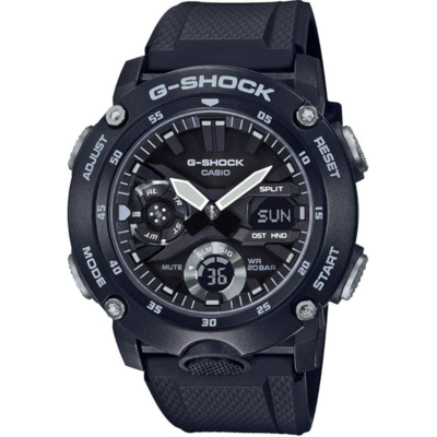 Montre Casio G-SHOCK GA-2000 avec affichage analogique et numérique