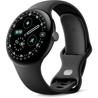 Google Pixel Watch 4 avec écran rond et bracelet connecté