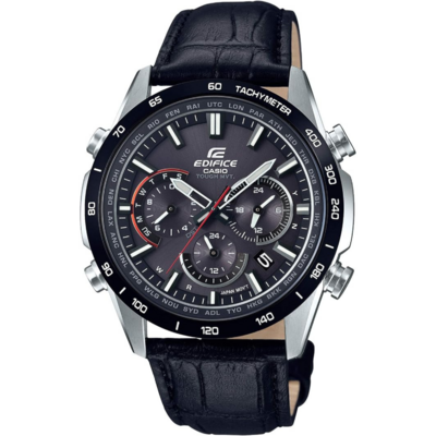 Casio Edifice EQW-T650 noire et bleue avec bracelet en acier