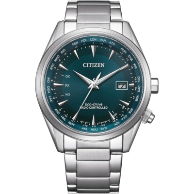 Montre Citizen CB0270 avec cadran bleu-pétrole et bracelet en acier