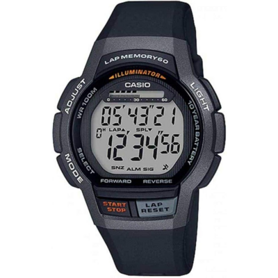 Montre digitale Casio WS-1000H avec écran à grands chiffres et bracelet en résine