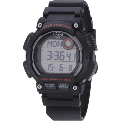 Montre digitale Casio WS-2100H noire avec compteur de pas