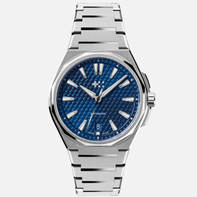 Christopher Ward The Twelve à cadran bleu et bracelet intégré en acier